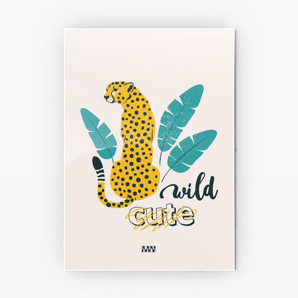 Wild Cute Cheetah Metal-Poster