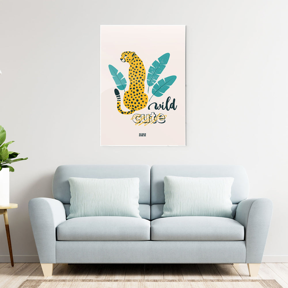 Wild Cute Cheetah Metal-Poster