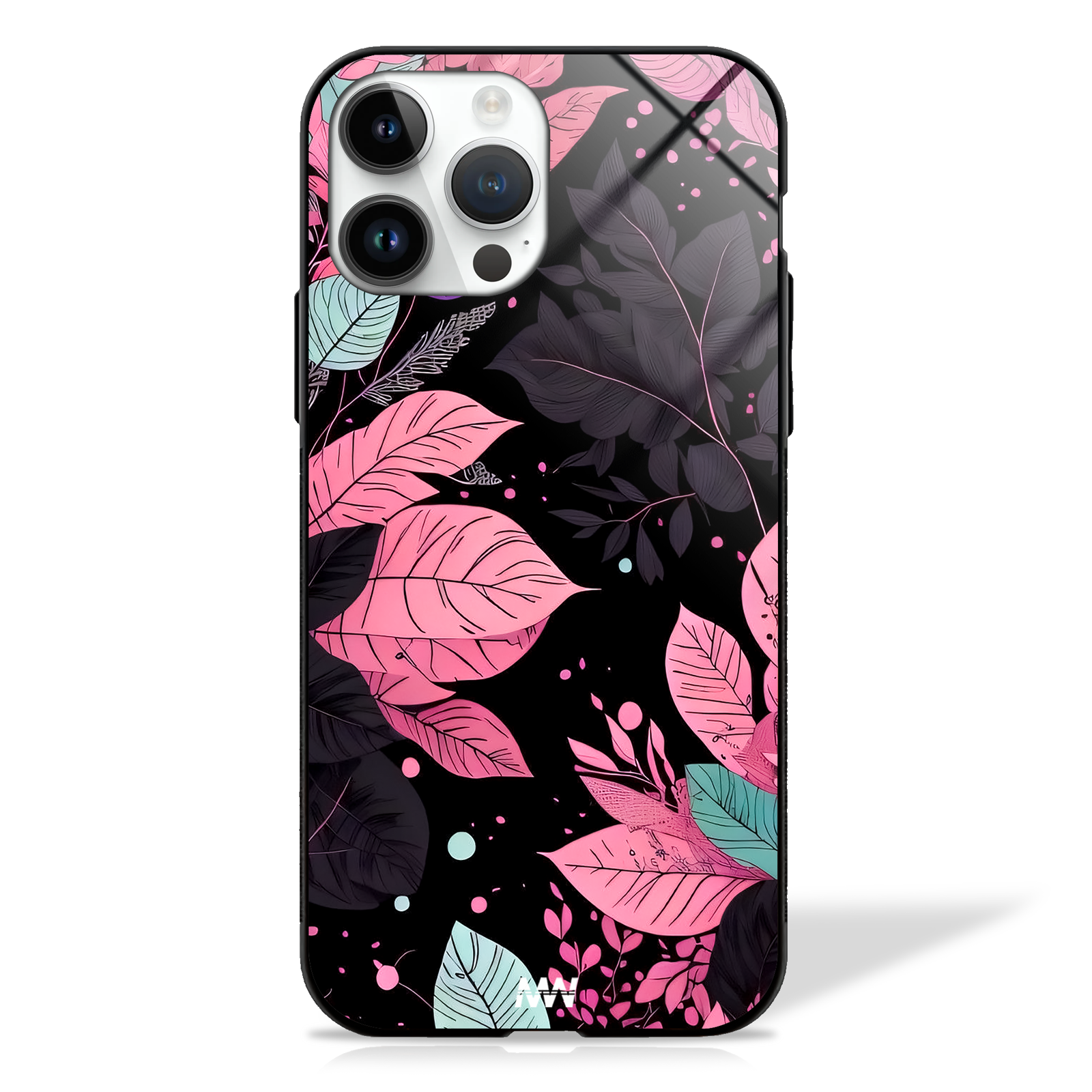 Wild Leafy Pink Floral Paradise GLASS CASE -  - MW Stuffs - 