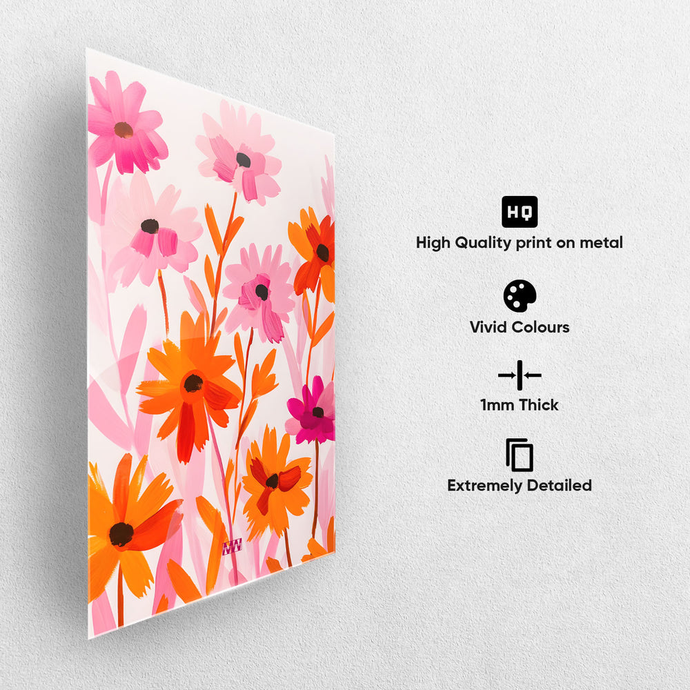 Wildflower Pop Metal-Poster