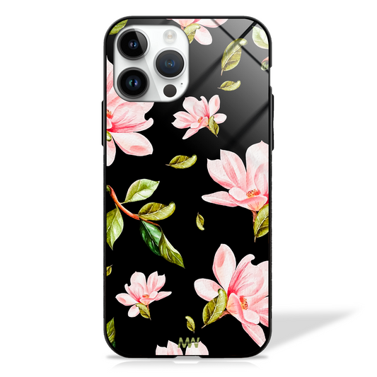 Winsome Pink Petal Floral GLASS CASE -  - MW Stuffs - 
