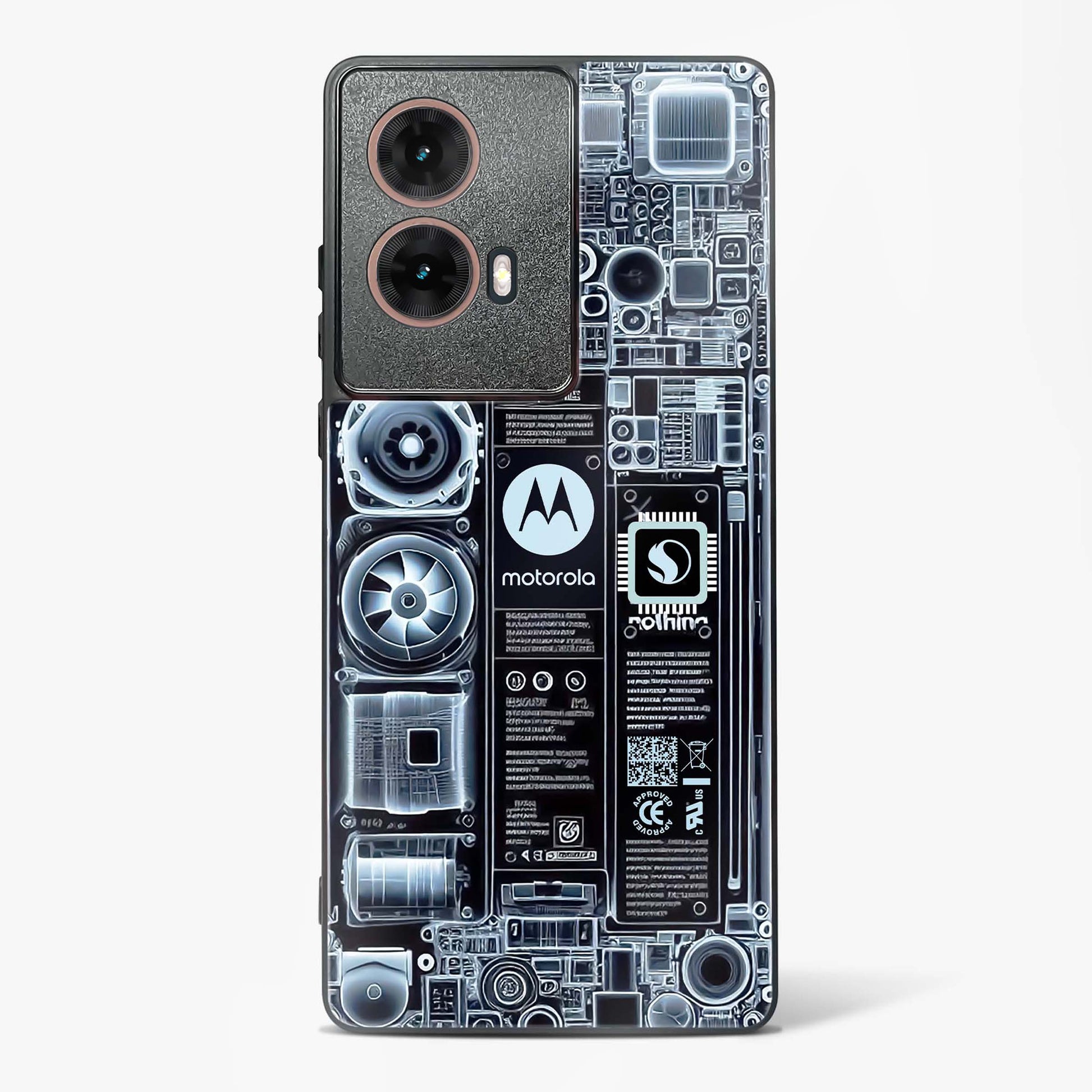 X-ray Vision Circuit Glass Phone Case-Moto G85 5G