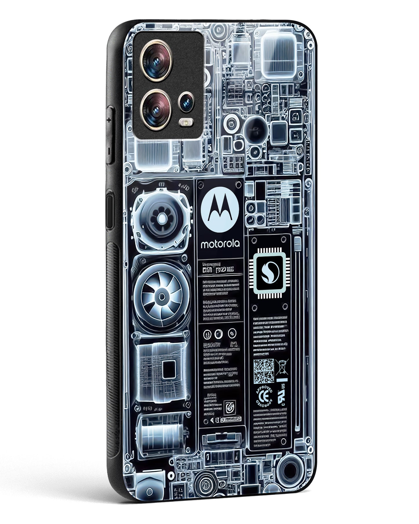 X-ray Vision Circuit Glass Phone Case-Motorola Edge 30 Fusion