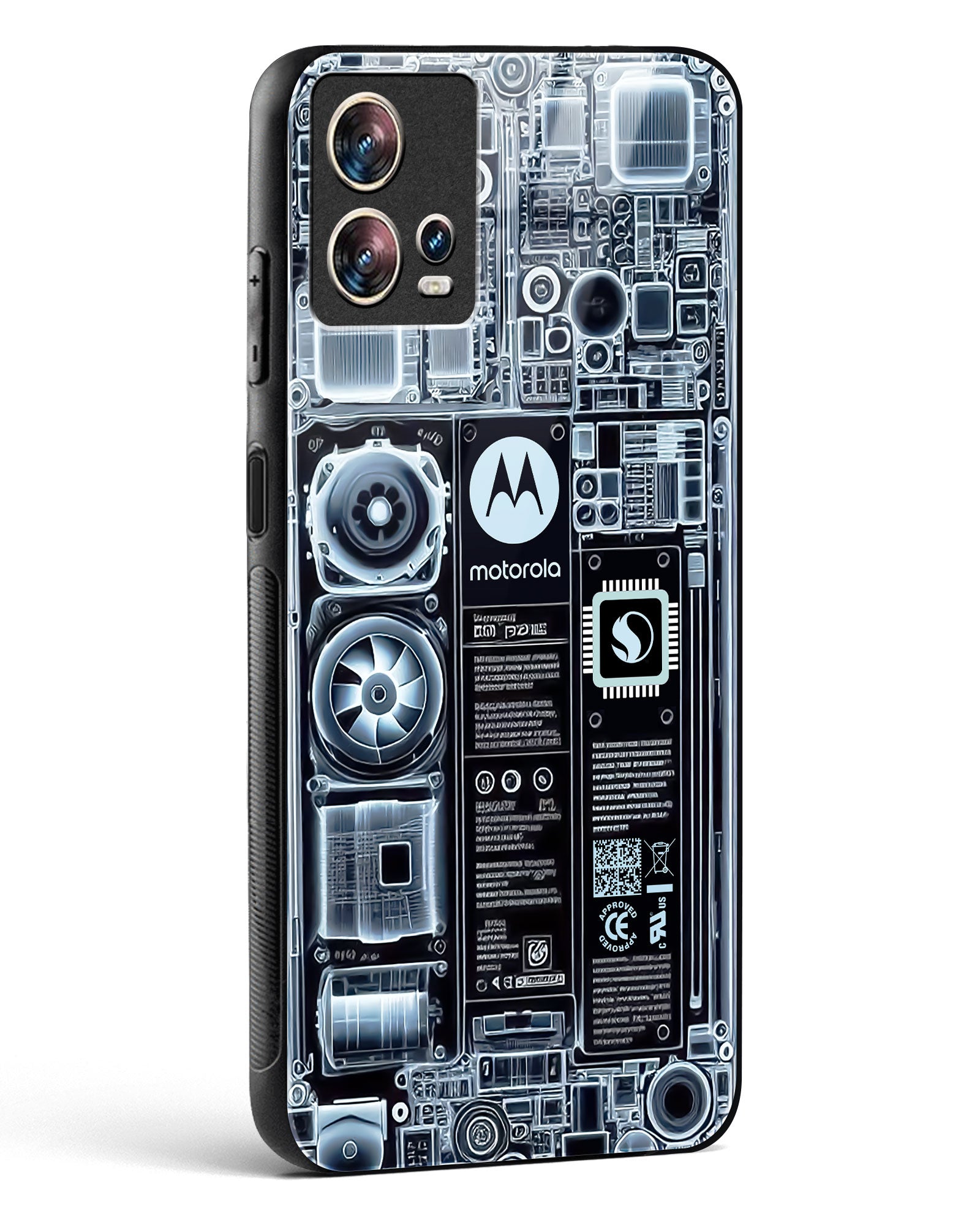 X-ray Vision Circuit Glass Phone Case-Motorola Edge 30 Fusion