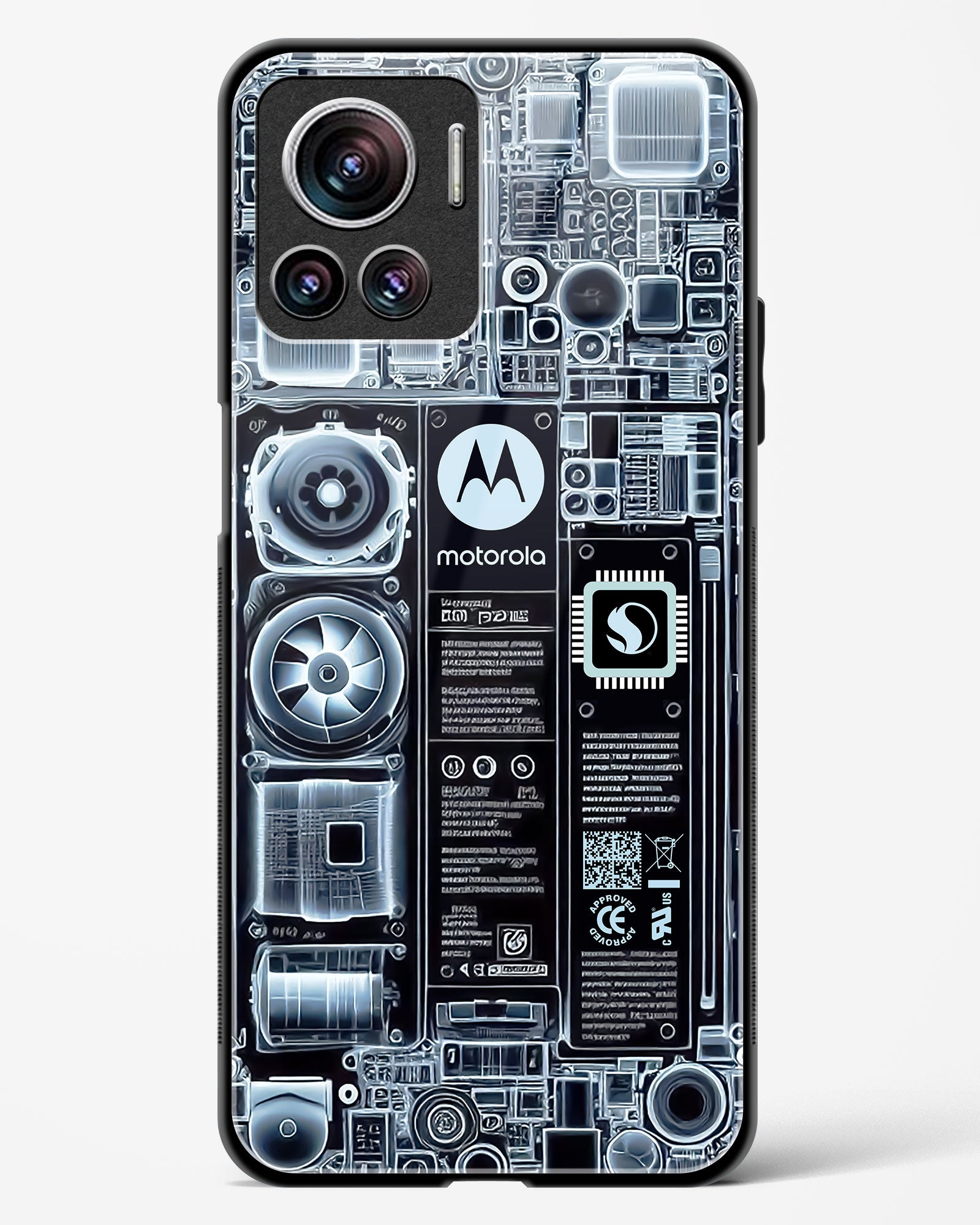 X-ray Vision Circuit Glass Phone Case-Motorola Edge 30 Ultra