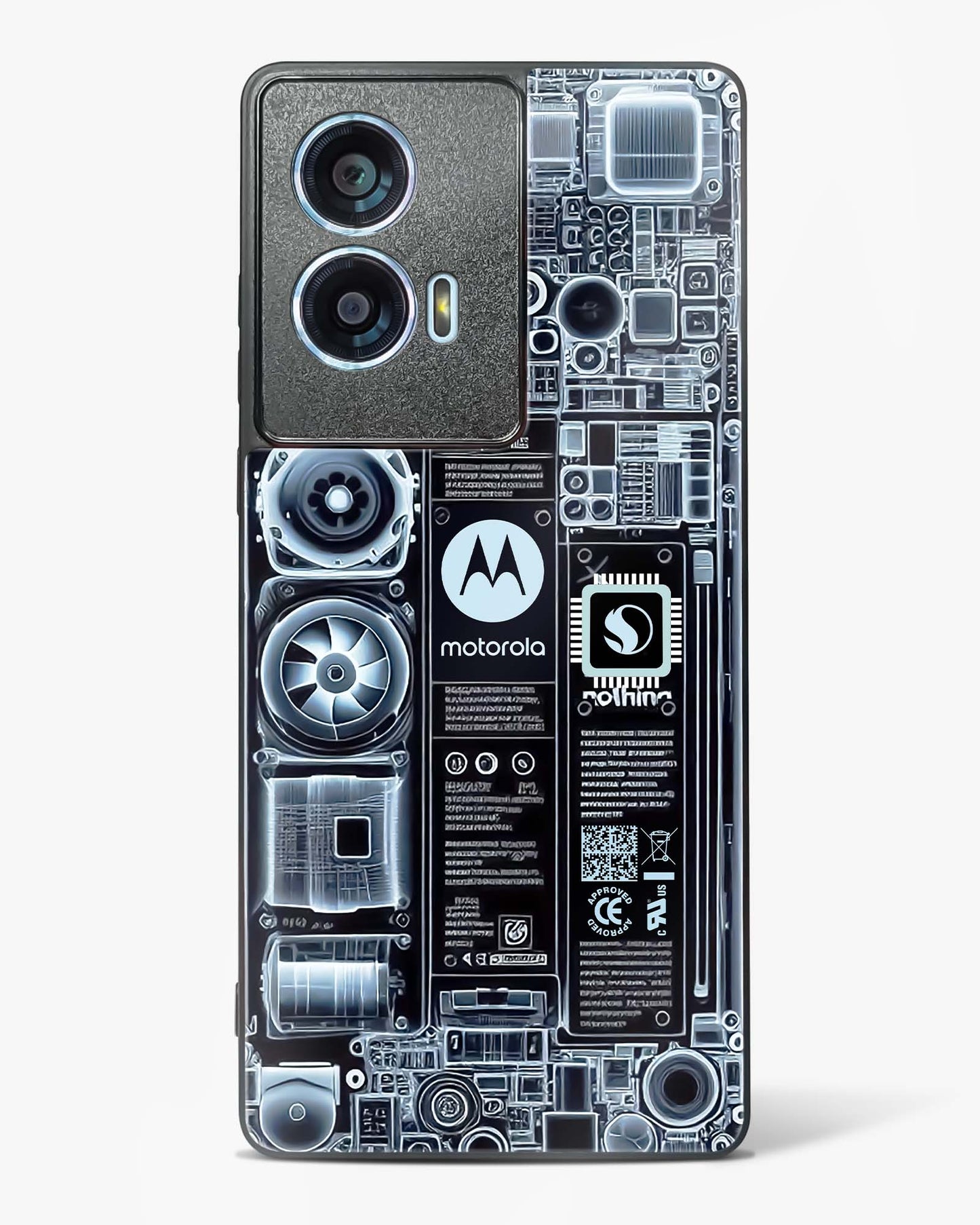 X-ray Vision Circuit Glass Phone Case-Motorola Edge 50 Fusion