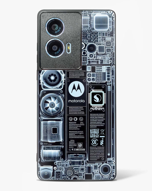 X-ray Vision Circuit Glass Phone Case-Motorola Edge 50 Fusion