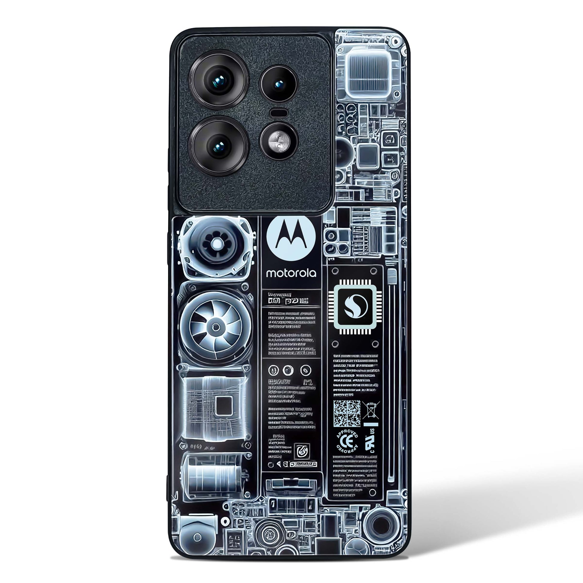 X-ray Vision Circuit Glass Phone Case-Motorola Edge 50 Pro