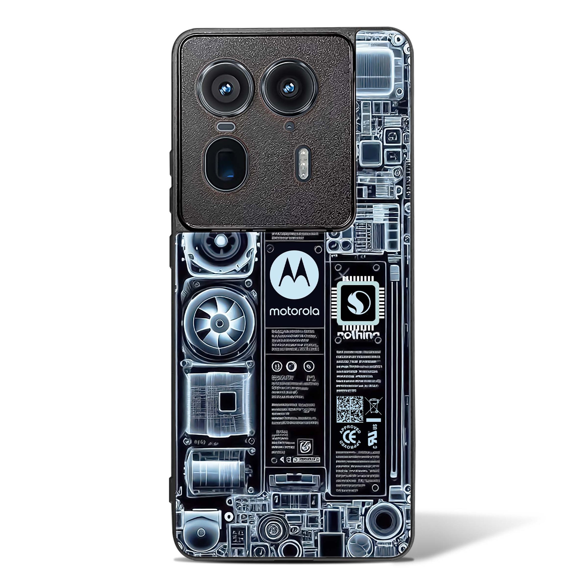 X-ray Vision Circuit Glass Phone Case-Motorola Edge 50 Ultra