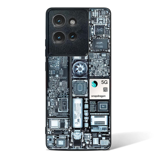 X-ray Vision Cyber Glass Phone Case-Motorola Edge 50
