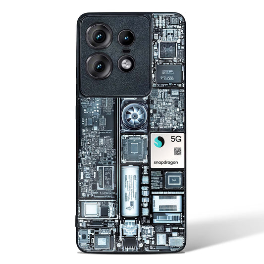 X-ray Vision Cyber Glass Phone Case-Motorola Edge 50 Pro