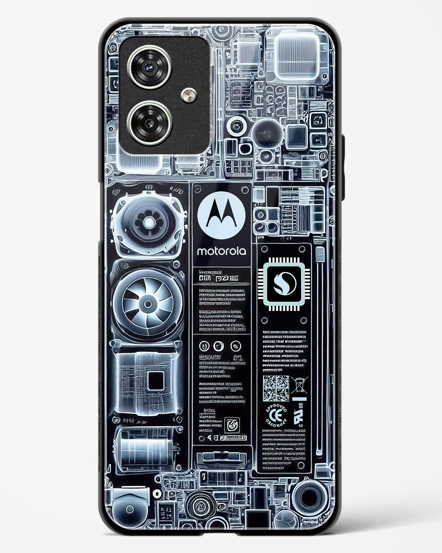 X-ray Vision Cyber Glass Phone Case-Moto G54 5G