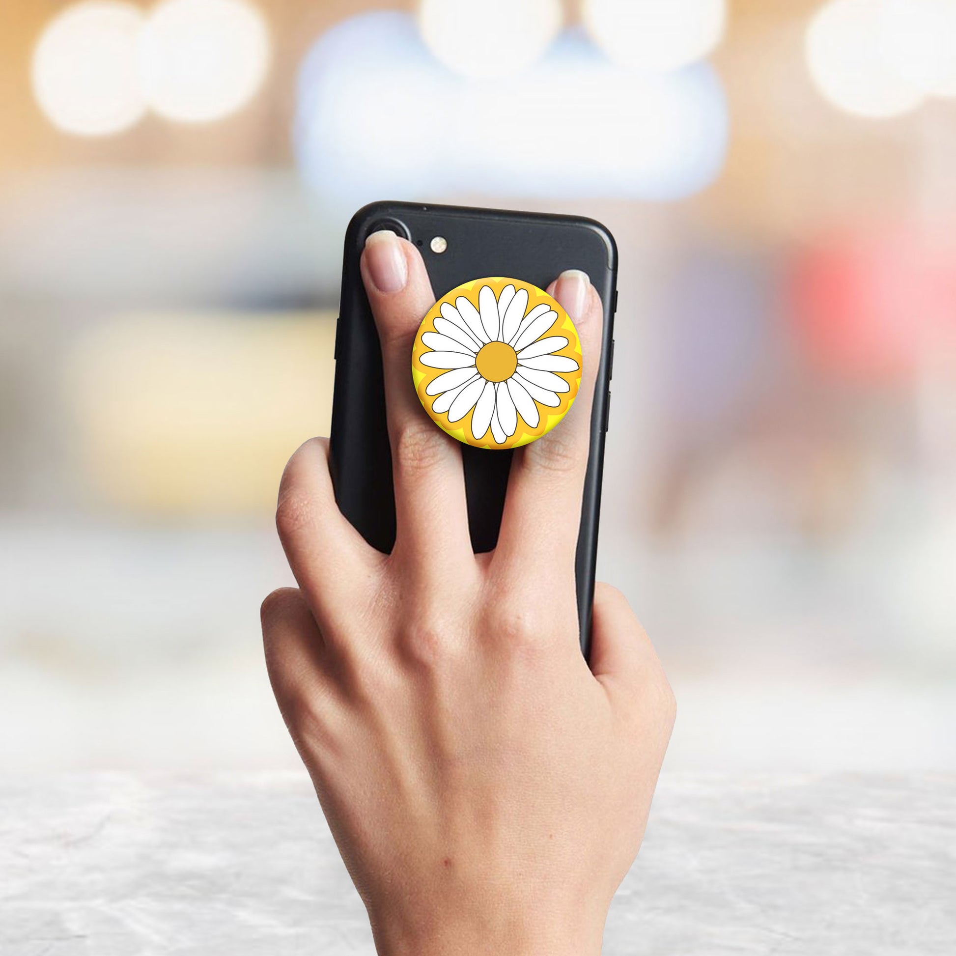 Yellow Daisy Flat Pop Holder
