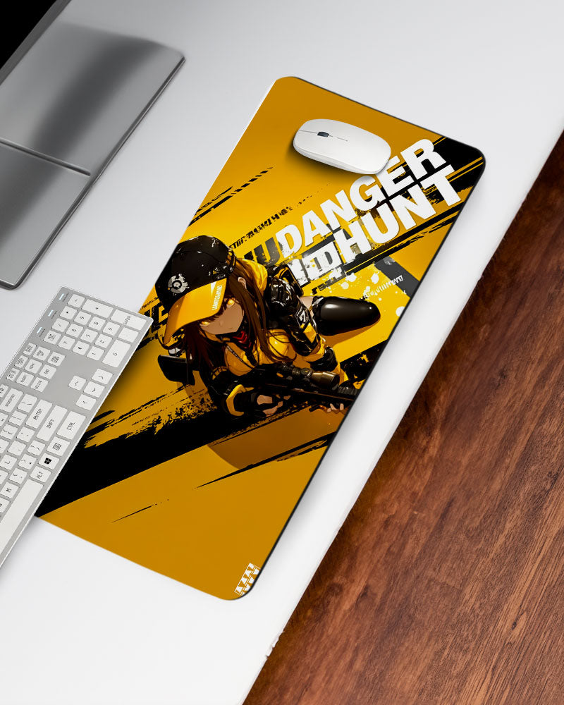 Yellow Vortex Desk Mat
