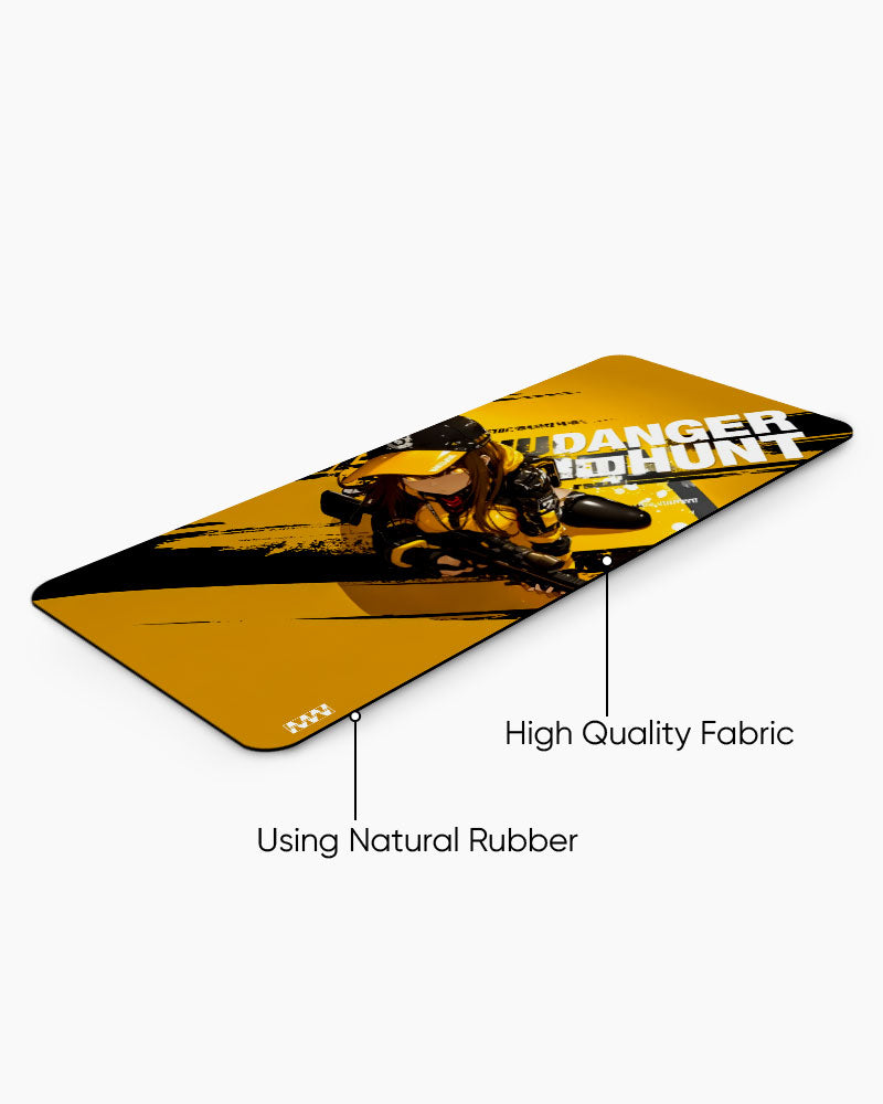 Yellow Vortex Desk Mat