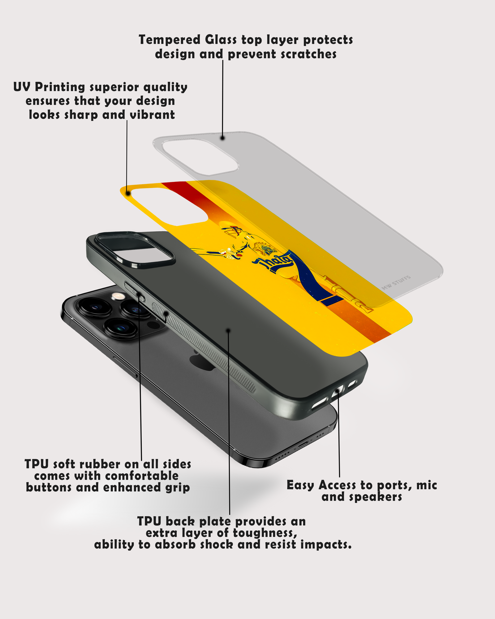 Yellow Champion MSD No.7 Glass Case -  - MW Stuffs - 