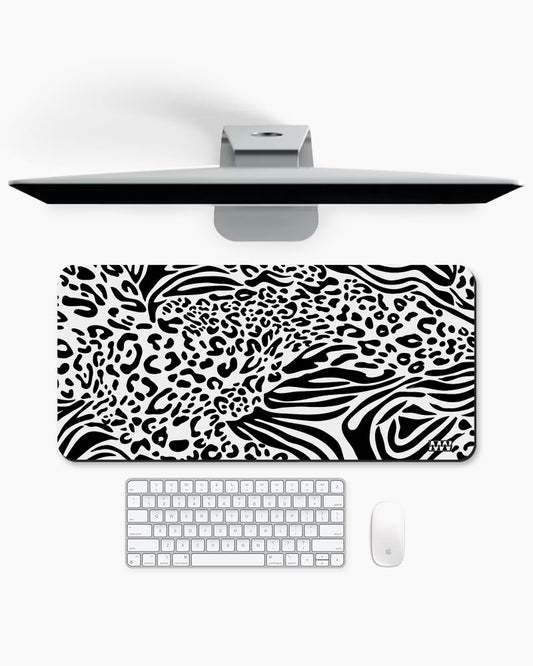 Zebra Pulse Striped Symphony Desk Mat