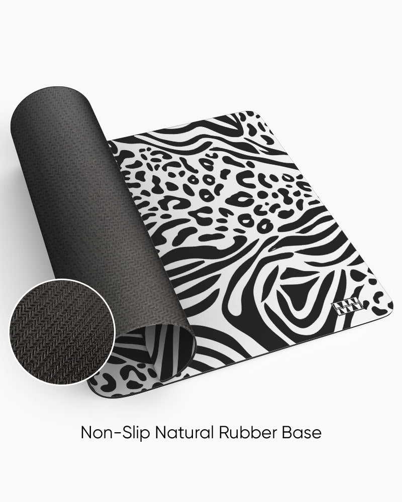 Zebra Pulse Striped Symphony Desk Mat