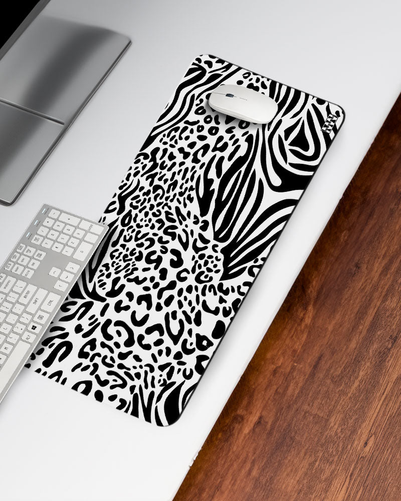 Zebra Pulse Striped Symphony Desk Mat