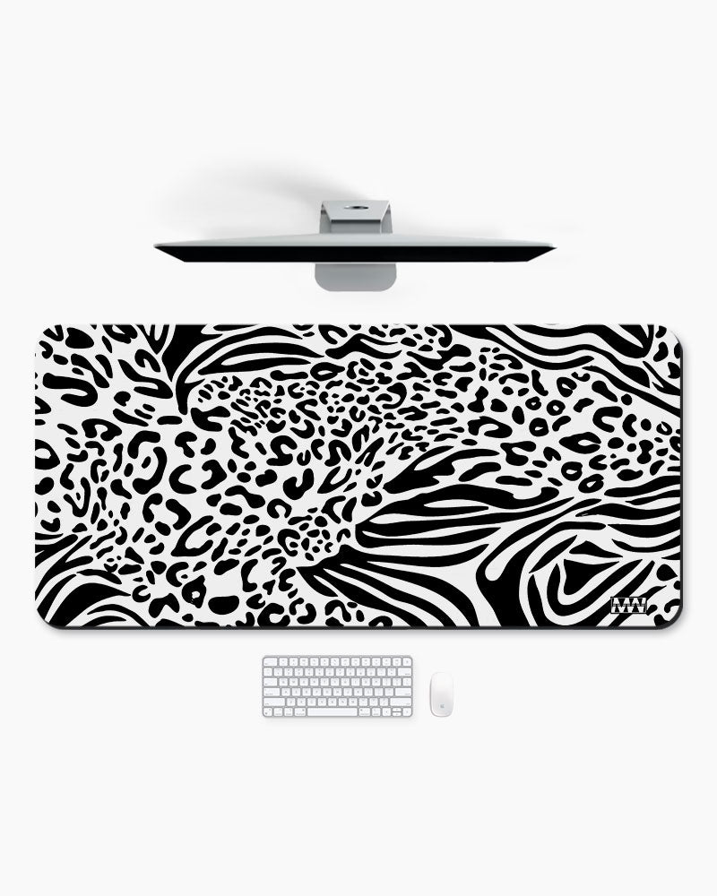 Zebra Pulse Striped Symphony Desk Mat