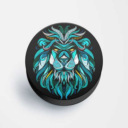 Zentangle Lion Flat Pop Holder