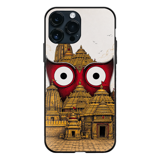 God Jagannath Puri Temple Art Glass Case