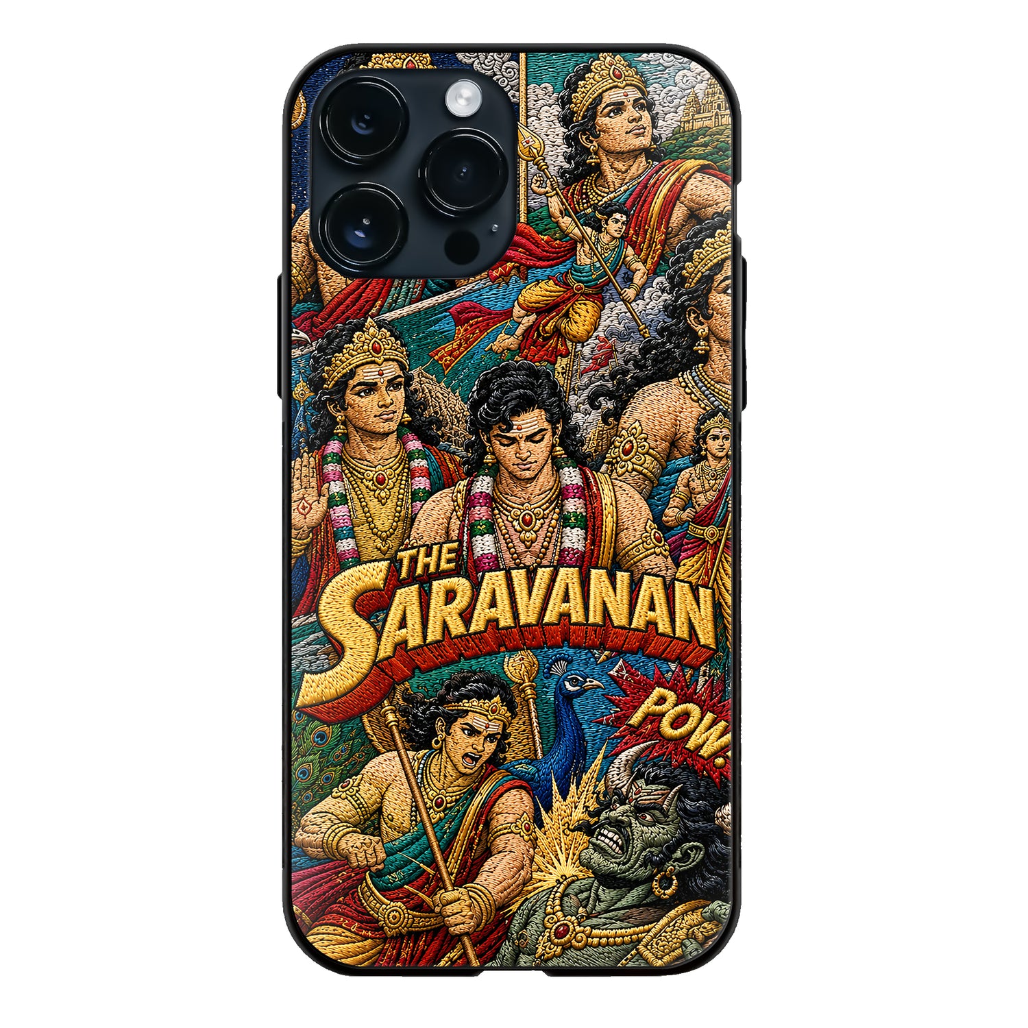 Saravanan Lord Murugan Surasamharam Comic Art glass phone case