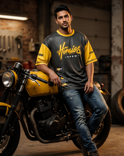 Homies Crew Retro Racing Oversized Streetwear T-Shirt