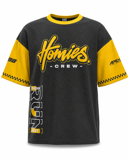 Homies Crew Retro Racing Oversized Streetwear T-Shirt