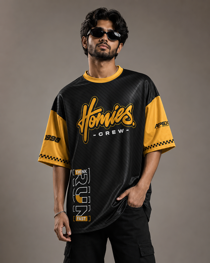 Homies Crew Retro Racing Oversized Streetwear T-Shirt