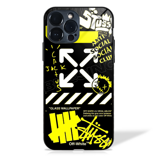 Industrial Arrows Premium glass phone case