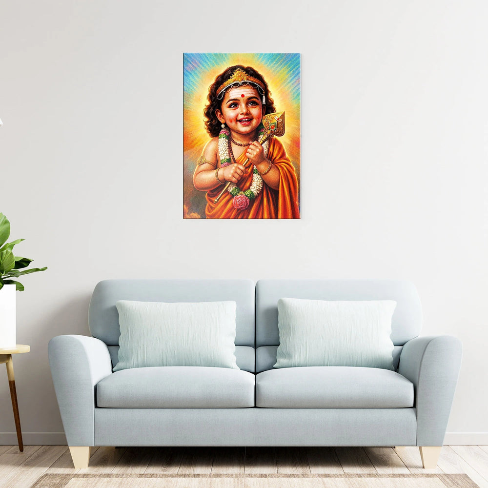 Bala Murugan Divine Blessings Metal-Poster | Lord Murugan Wall Decor