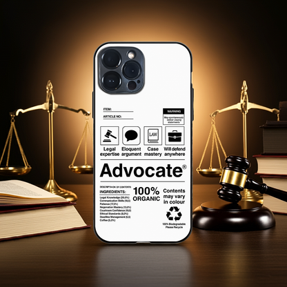 Advocate Essence Glass Case (Black & White)