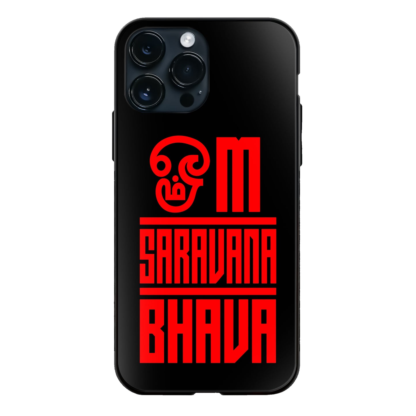 Om Saravana Bhava Typography Style Glass Case